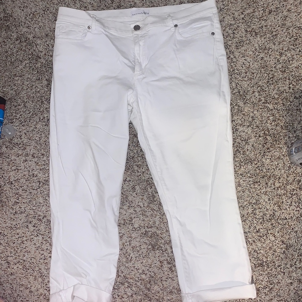 White jeans from Loft